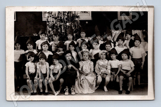 Pohlednice Vánoční besídka 1937 děti Československo (M18924)