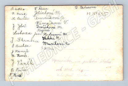 Pohlednice třída česká škola 1943 44 Brno seznam (M18935)