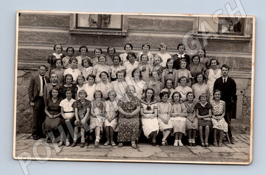 Pohlednice školní foto ČSR malý formát popsaná (M18939)