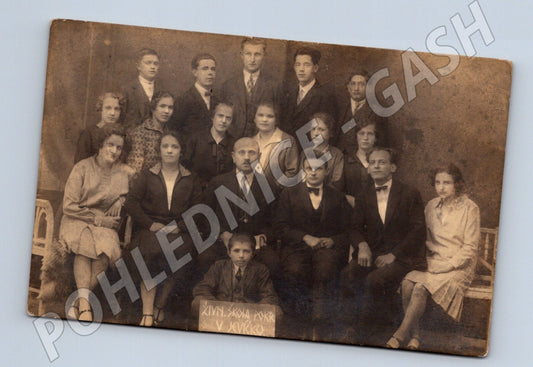 Pohlednice Jevíčko Rolnická škola třída do 1950 (M18941)