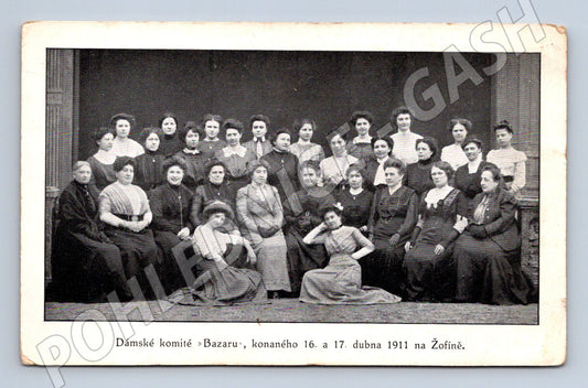 Pohlednice Dámský komitét Bazar Žofín Praha 1911 (M18945)