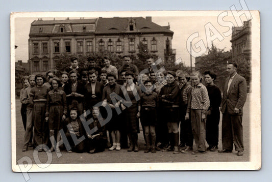 Pohlednice Most 1957 školní skupina (M18947)