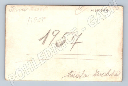 Pohlednice Most 1957 školní skupina (M18947)