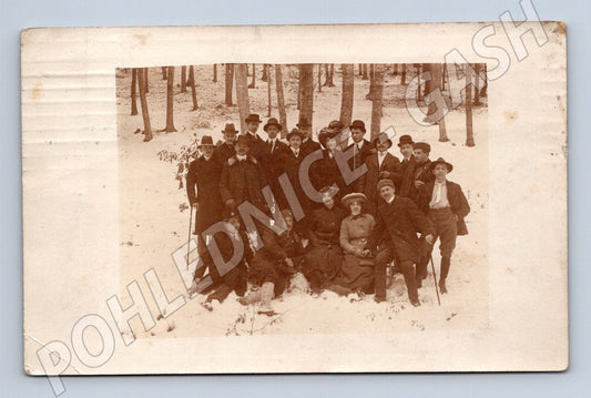 Pohlednice Rakousko Uhersko 1914 zimní skupina (M18948)