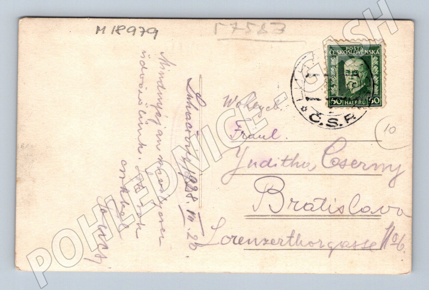 Pohlednice 1934 skupinová zaslaná do Bratislavy (M18979)