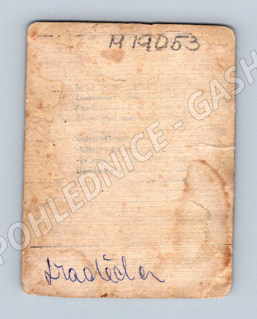 Pohlednice portrét muže podpis na zadní straně (M19053)
