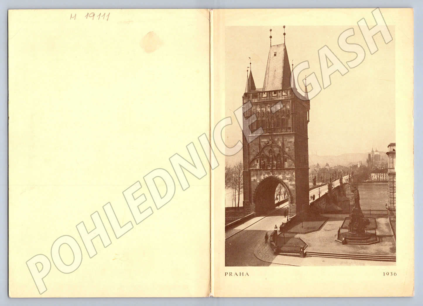 Pohlednice Praha novoroční přání 1936 (M19111)
