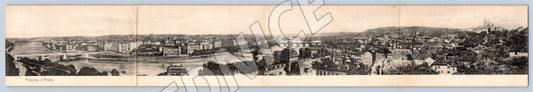 Pohlednice Panoramatická skládací Pozdrav z Prahy Praha 1907 (M19116)