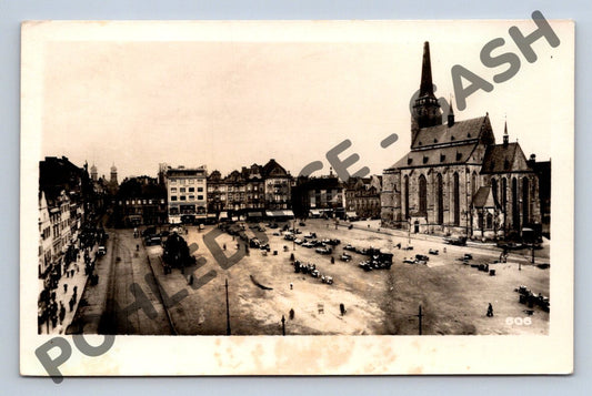 Pohlednice Plzeň náměstí Republiky katedrála sv Bartoloměje (M1912)