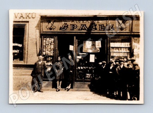 Pohlednice Praha obchod Špaček malý formát cca 1920-1930 (M19124)