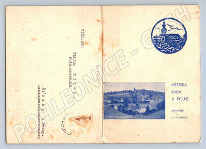 Pohlednice Polná Karla Hüblera rozvírací výročí (M19130)