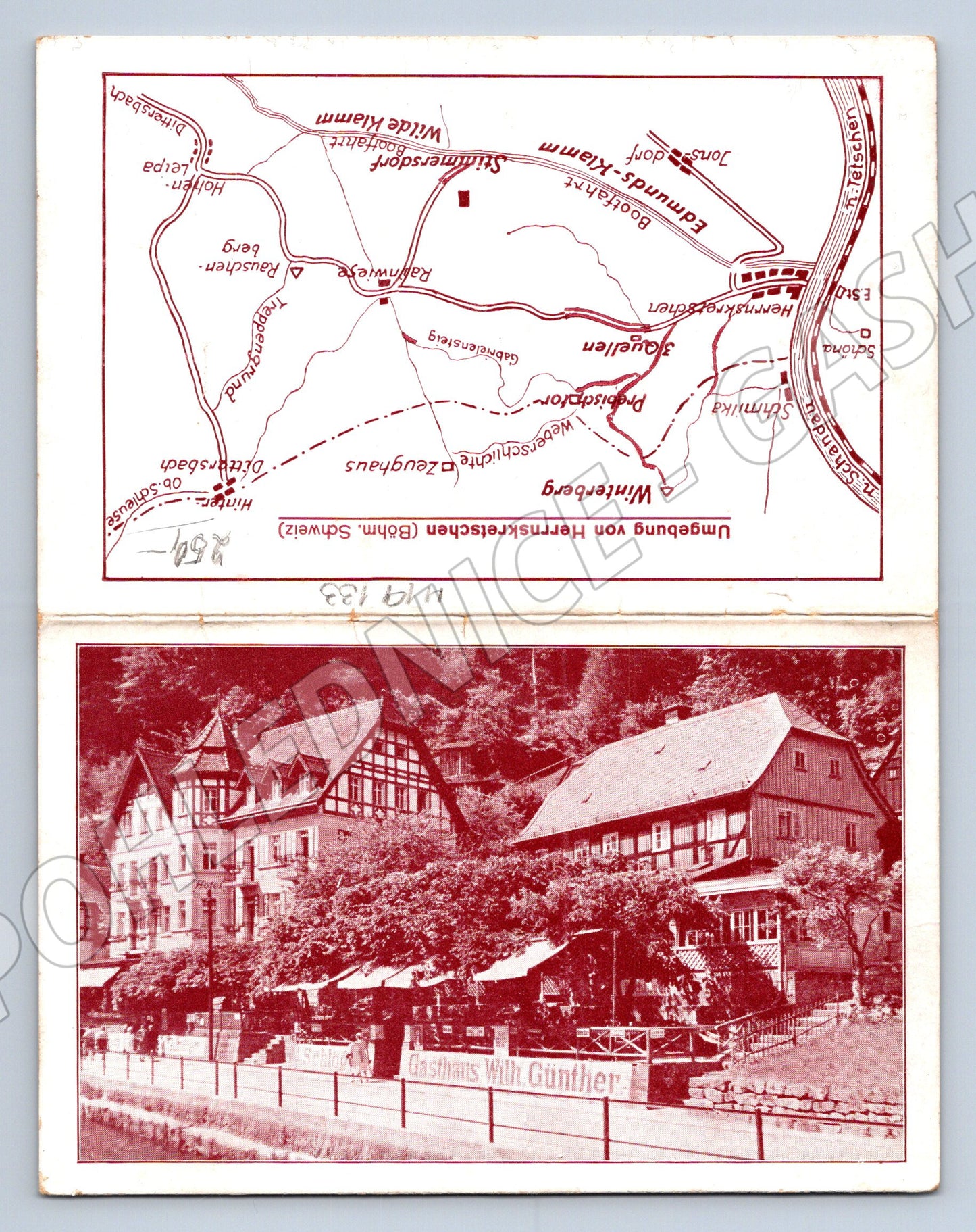 Pohlednice Café-Restaurant Hotel Günther Německo (M19133)