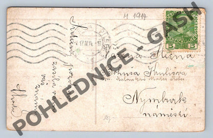 Pohlednice Plzeň náměstí 1914 (M1914)