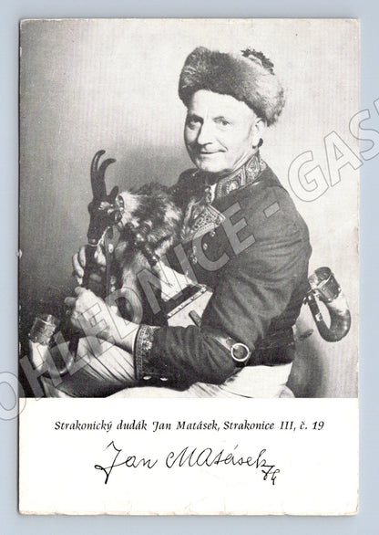 Pohlednice Strakonický dudák Jan Matašek etnografická pohledn (M19140)