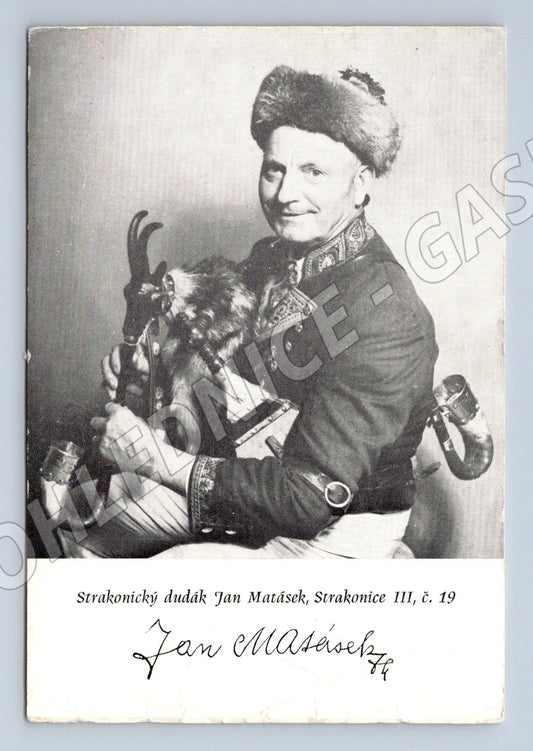 Pohlednice Strakonický dudák Jan Matašek etnografická pohledn (M19140)
