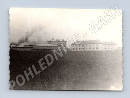 Pohlednice Třešňovec parní vlak železniční doprava 1956 (M19147)