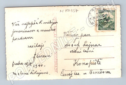 Pohlednice 1940 lázně Poděbrady Protektorát Čechy a Morava (M19157)