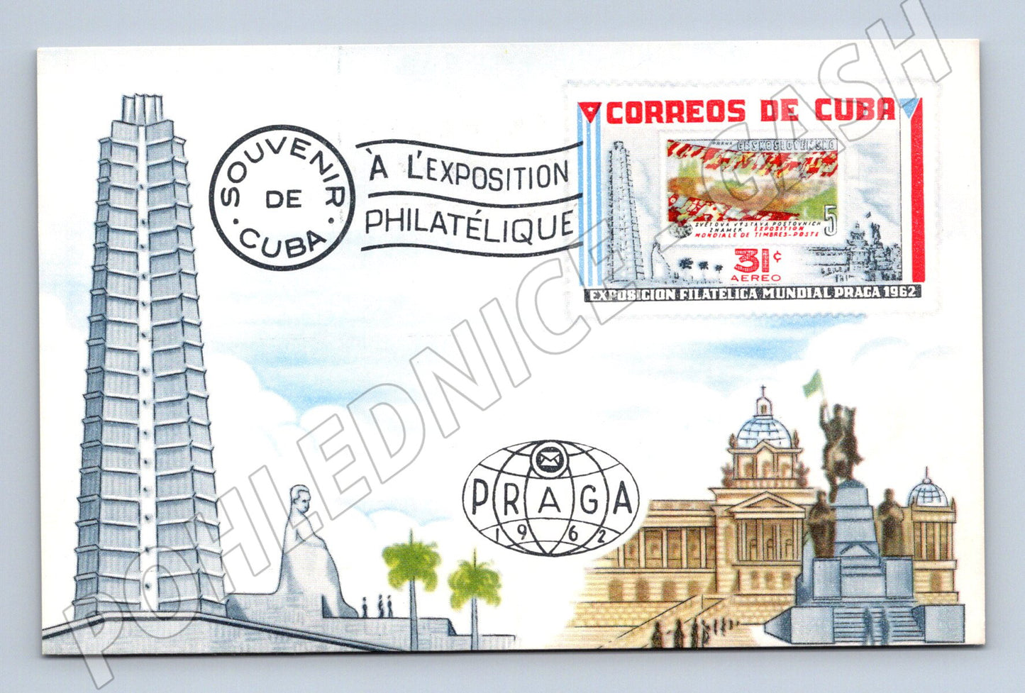 Pohlednice EXPO PRAGA Kuba filatelie suvenýr Praha (M19165)