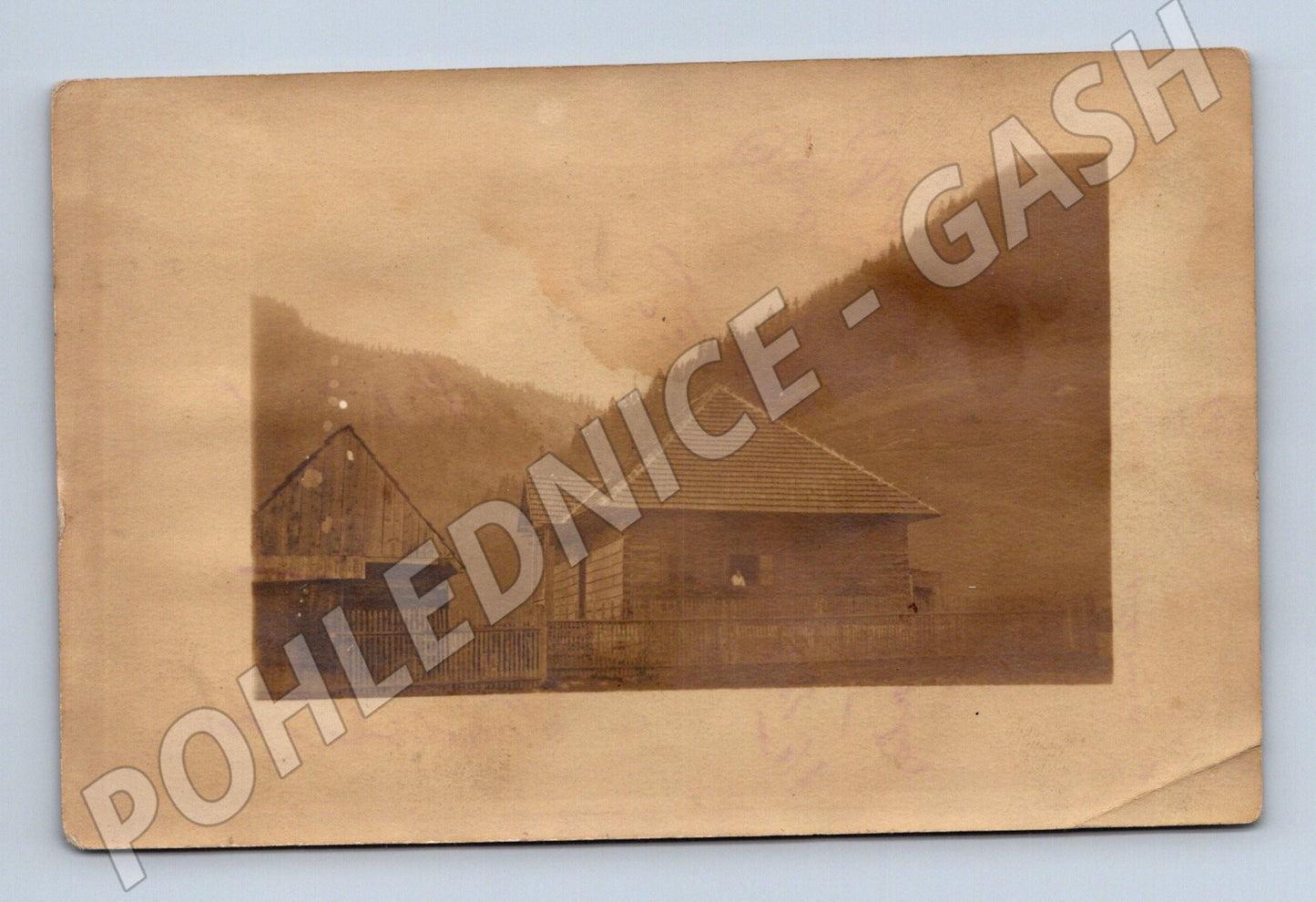 Pohlednice horská chalupa škola Česká republika do 1950 (M19168)