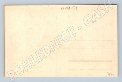 Pohlednice Starý venkovský motiv sklizeň obilí etnografická (M19171)