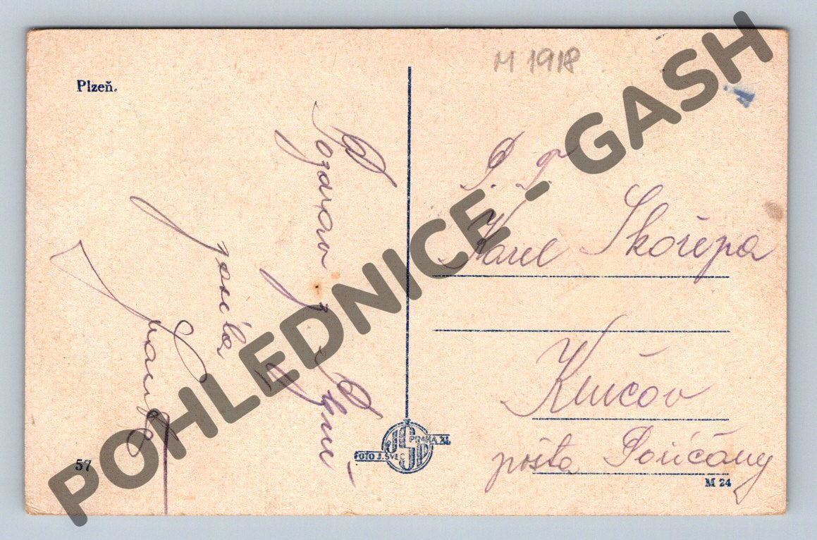 Postcard Pilsen beer keg motif 1918 (M1918)