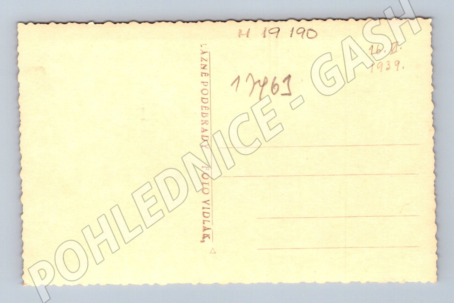 Pohlednice Lázně Poděbrady Foto Vidlař (M19190)