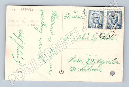Pohlednice Sächs Böhm Wiesenthal Boží Dar Krušné hory zimní Č (M19196)