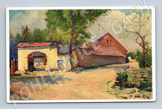 Pohlednice Starý statek na Plzeňsku Frant Hladík Čechy a Mora (M19199)