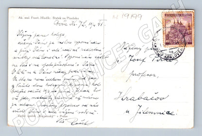 Pohlednice Starý statek na Plzeňsku Frant Hladík Čechy a Mora (M19199)
