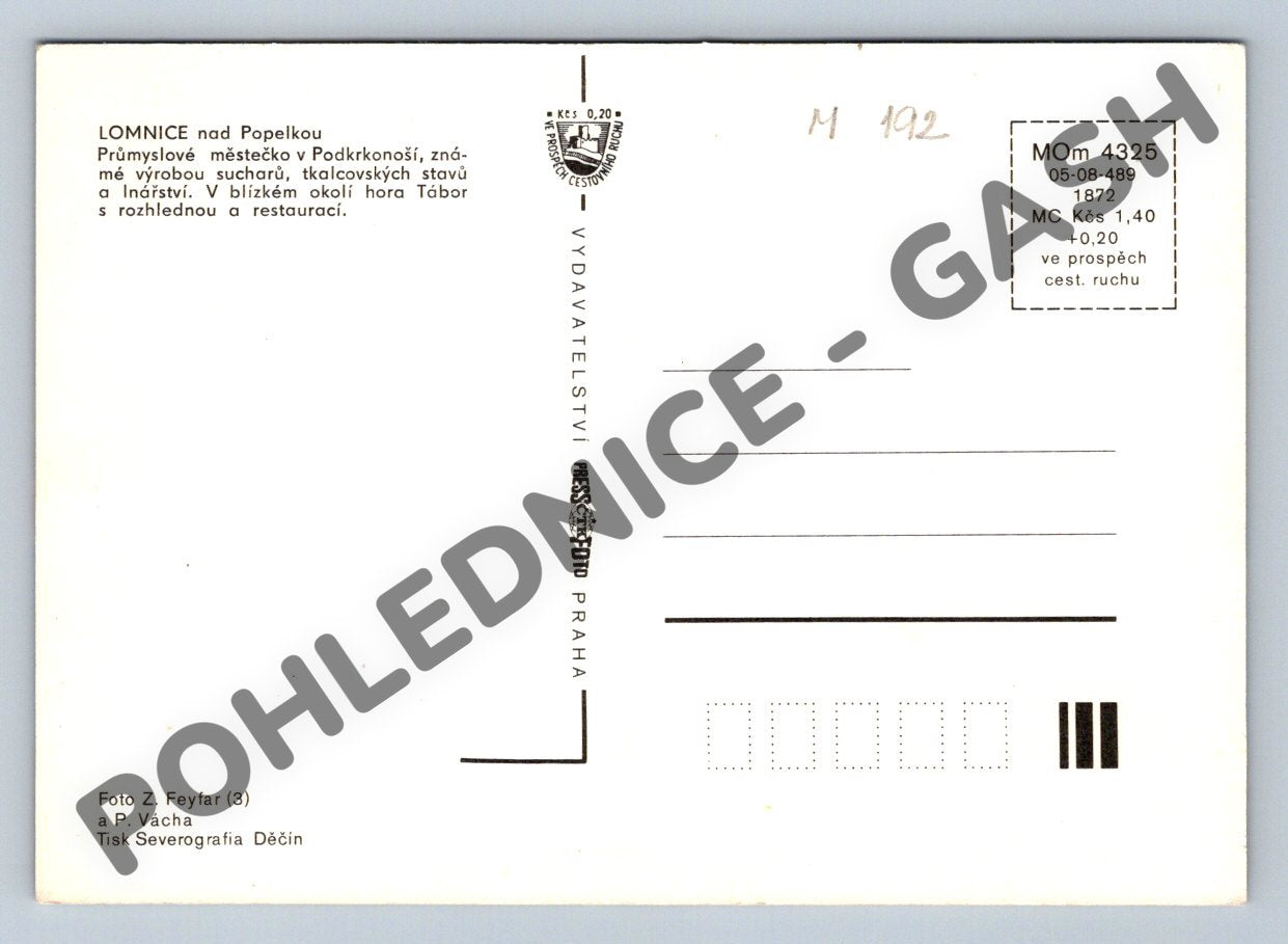 Pohlednice Lomnice nad Popelkou více pohledů (M192)