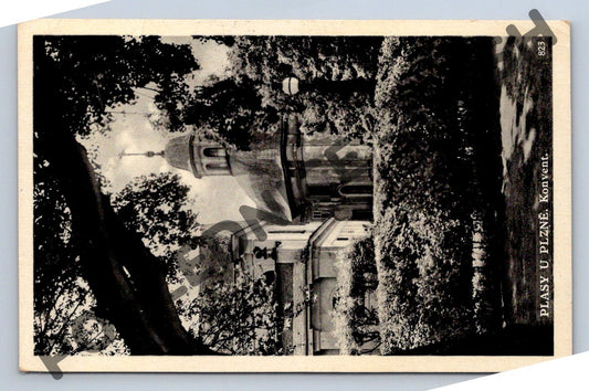 Pohlednice Plasy u Plzně konvent 1920 raz (M1920)