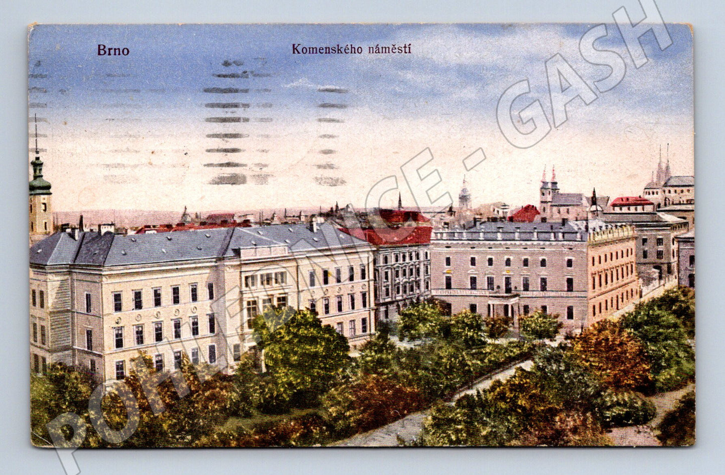 Pohlednice Brno Komenského náměstí 1922 malý formát (M19205)