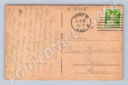 Pohlednice Brno Komenského náměstí 1922 malý formát (M19205)