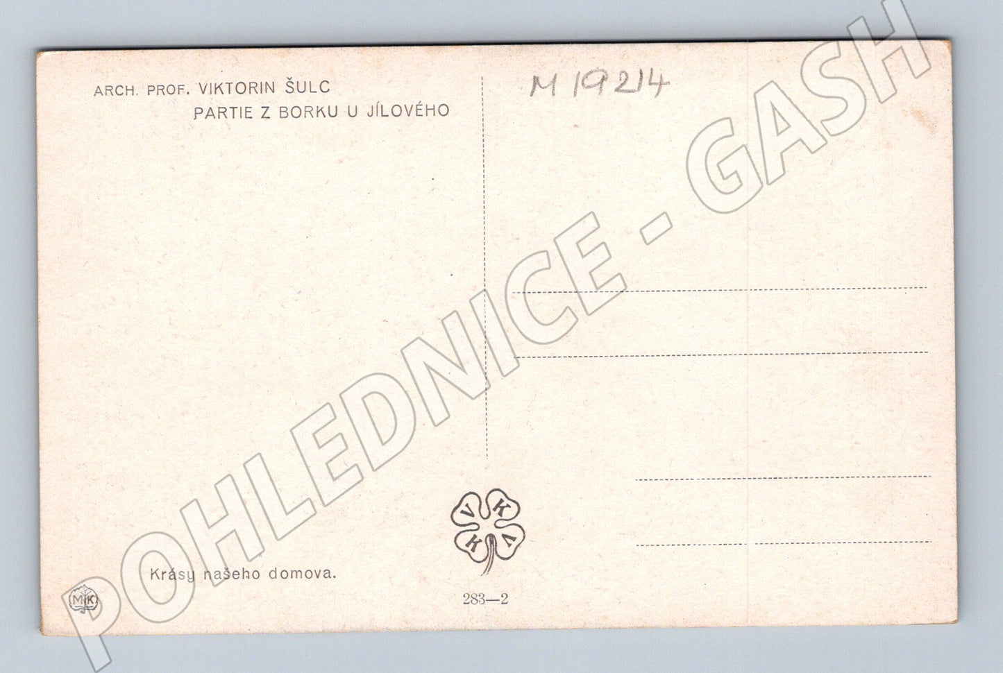 Pohlednice Borek u Jílového pohlednice arch Viktorín Šulc mal (M19214)