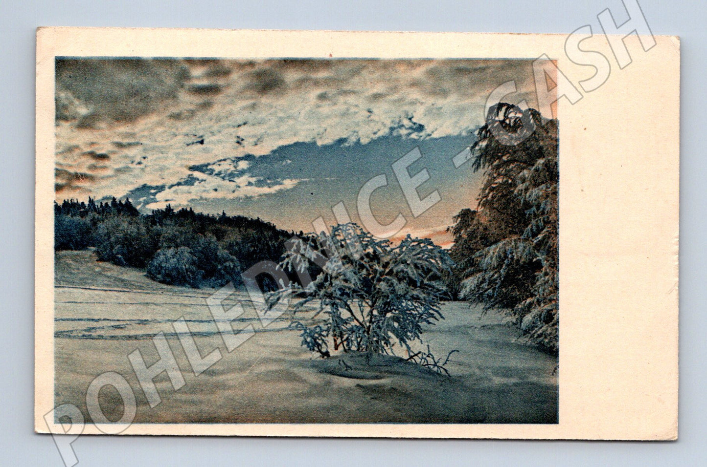 Pohlednice Zimní krajina ČR 1944 malý formát (M19216)