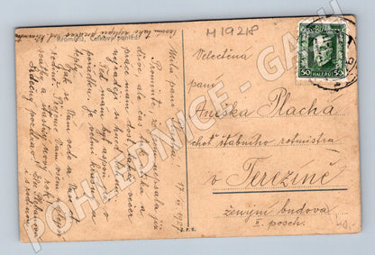 Pohlednice Kroměříž celkový pohled malý formát (M19218)