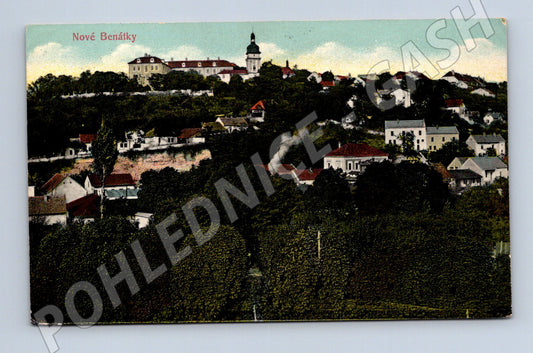 Pohlednice Nové Benátky zámek Rakousko-Uhersko 1910 (M19220)