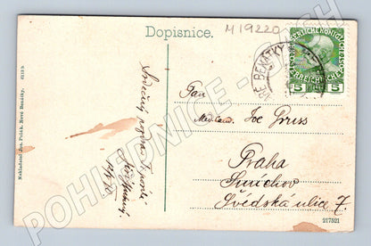 Pohlednice Nové Benátky zámek Rakousko-Uhersko 1910 (M19220)
