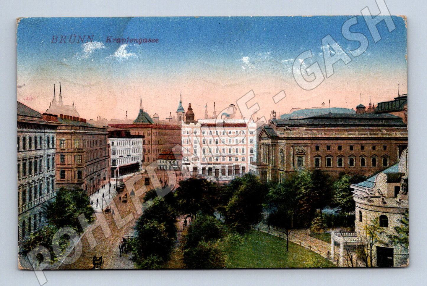 Pohlednice Brno Krapfengasse kolorovaná (M19223)