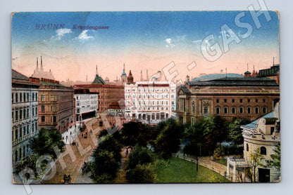 Pohlednice Brno Krapfengasse kolorovaná (M19223)