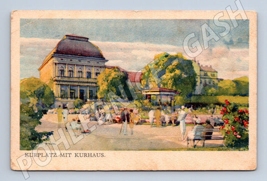 Pohlednice Frankenbad Kurplatz s Kurhaus Německo (M19227)