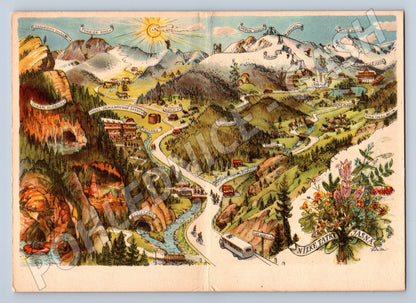 Pohlednice mapa Nízké Tatry Slovensko malý formát (M19228)