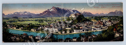 Pohlednice Panoramatická Salzburg Rakousko 1915 16 (M19232)