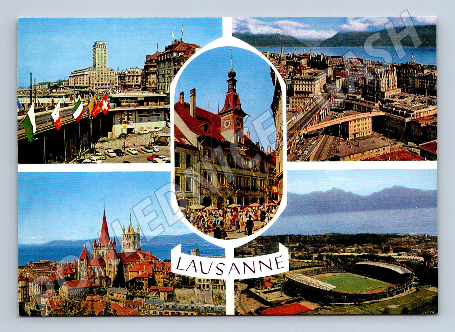 Pohlednice Lausanne Švýcarsko více pohledů PERROCHET (M19233)