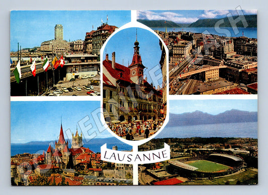 Pohlednice Lausanne Švýcarsko více pohledů PERROCHET (M19233)