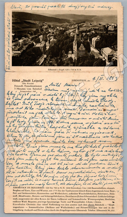 Pohlednice Krušné hory Eibenstock 3 říše nacisti Winterhilfsw (M19235)