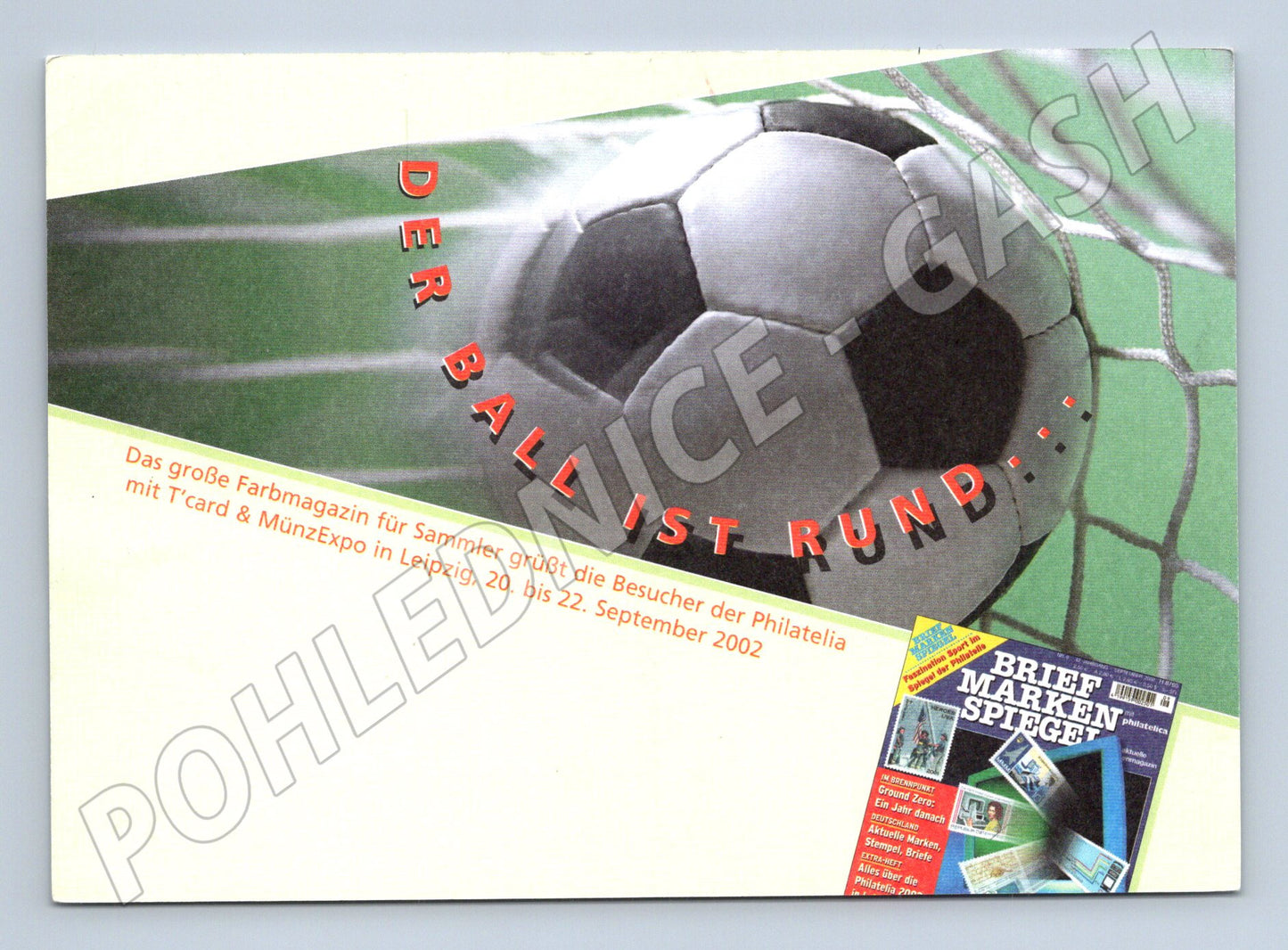 Pohlednice fotbal Der Ball ist rund Lipsko 2002 (M19238)