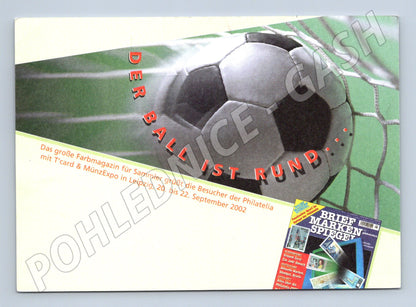 Pohlednice fotbal Der Ball ist rund Lipsko 2002 (M19238)