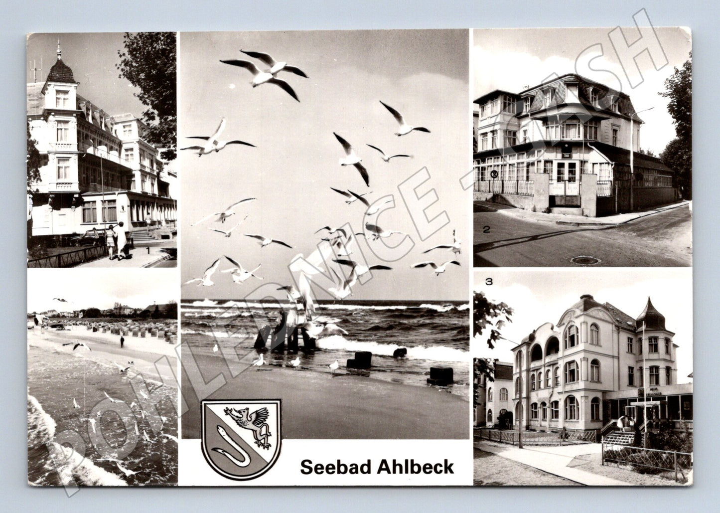 Pohlednice Seebad Ahlbeck NDR koláž zaslaná 80. léta (M19239)
