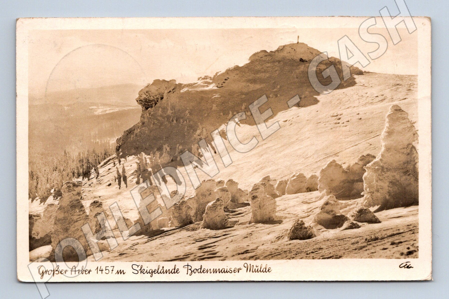 Pohlednice Großer Arber 1457 m Bodenmaiser Mulde Německo zimn (M19241)